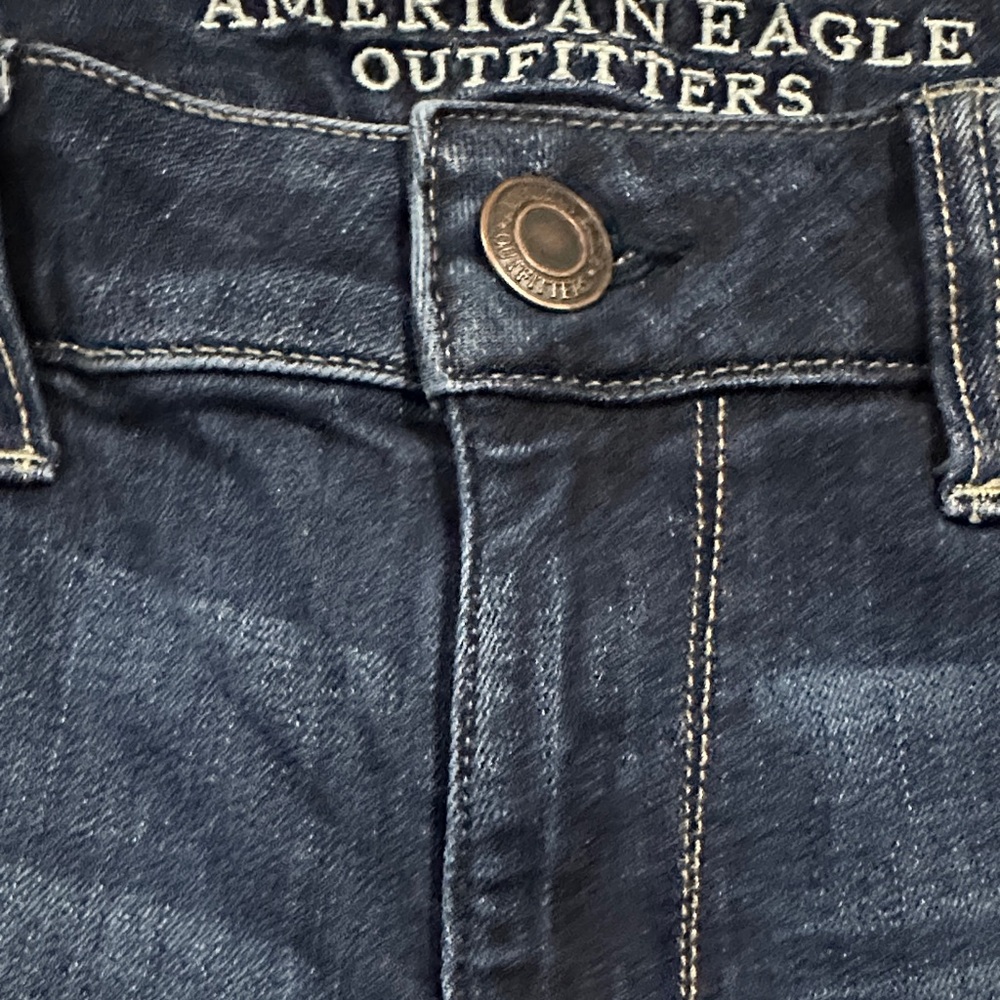 AMERICAN EAGLE OUTFITTERS Dark Indigo Skinny Jeans Sz 8 - Picture 4 of 14